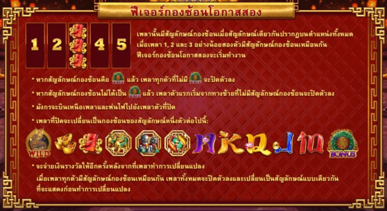 ฟีเจอร์ซ้อนของเกม Dragon Power Flame