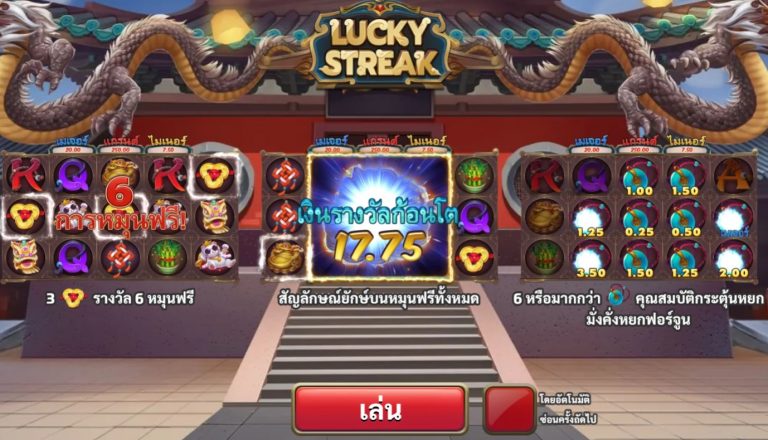 หน้าแรกของเกม Lucky Streak