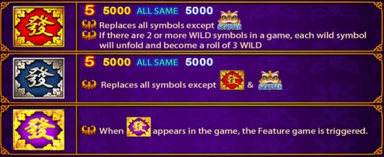 ฟีเจอร์แปลงสัญลักษณ์ภายในเกม Lucky God Progressive 2
