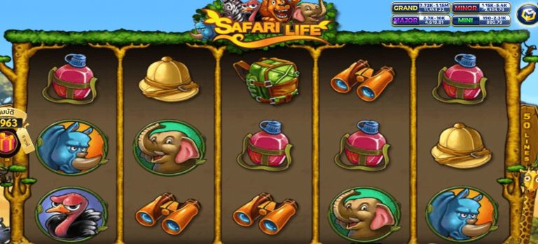 หน้าเล่นภายในเกม Safari Life