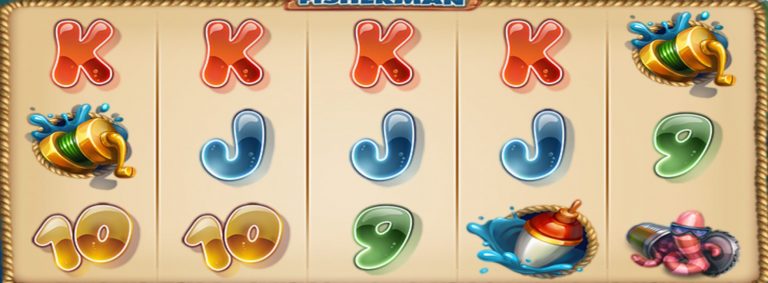หน้าเล่นหลักภายในเกม Lucky Fisherman
